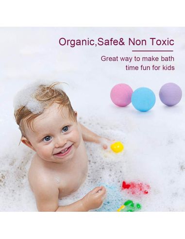 Lot de Quatre Bombes de Bain Pétillantes Fruitées Multi-senteurs