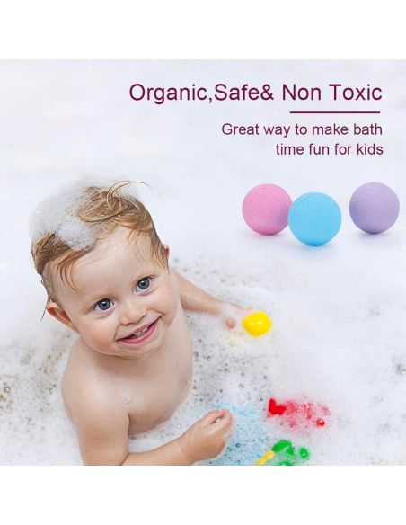 Lot de Quatre Bombes de Bain Pétillantes Fruitées Multi-senteurs