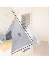 Tipi pour Enfant en Tissu Gris - Dimensions : 120 x120 x 160 cm