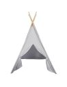Tipi pour Enfant en Tissu Gris - Dimensions : 120 x120 x 160 cm