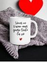 Mug "Viens on s'Aime mais Genre Toute la Vie" - Dimensions : 11,5 x 8 x 9,7 cm
