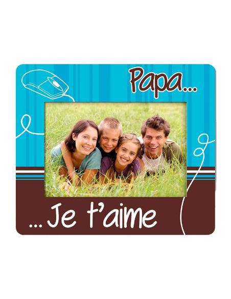 Tapis de Souris Cadre Photo " Papa Je t'aime" - Dimensions : 21 x 18 cm x 0,5 cm