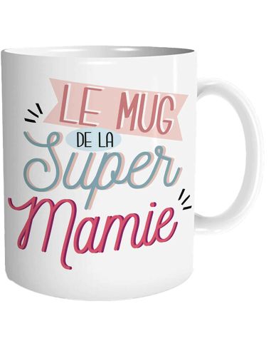 Mug "Le Mug de la Super Mamie"- Dimensions : 11,5 x 9,7 x 8 cm
