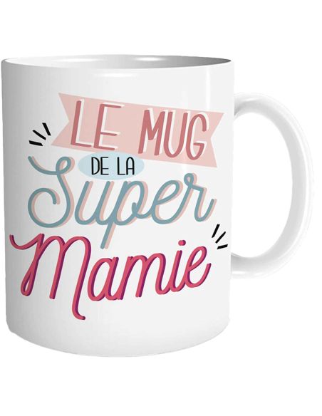 Mug "Le Mug de la Super Mamie"- Dimensions : 11,5 x 9,7 x 8 cm
