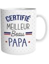 Mug "Certifié Meilleur Beau Papa" - Dimensions : 11,5 x 8 x 9,7 cm