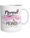 Mug "Maman Tu es la Meilleure du Monde" - Dimensions : 11,5 x 8 x 9,7 cm