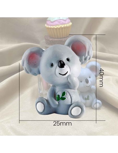 Figurine Koala en Résine - Dimensions : 4 x 3 cm