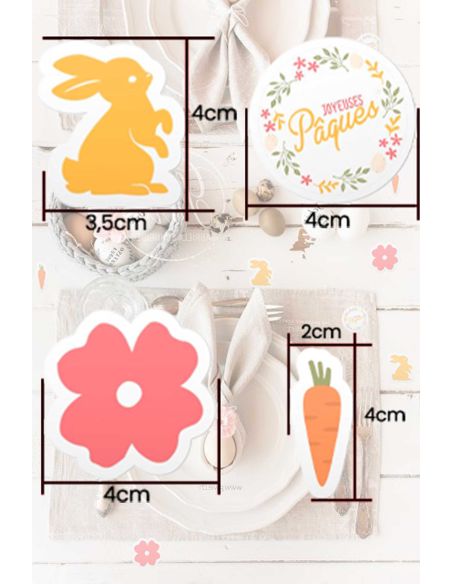 Sachet 60 pièces Décoration De Table "Joyeuses Paques"