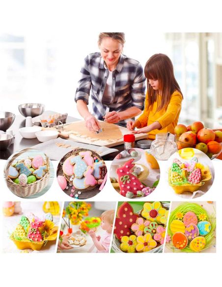 Lot de Quatre Emporte-pièces de Pâques en Inox