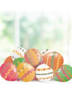 Lot de 6 Ballons Décoration de Pâques Personnalisable 2