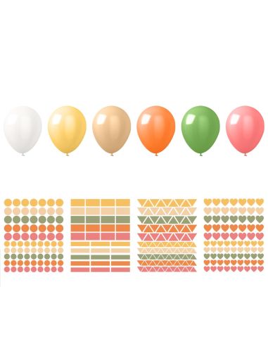 Lot de 6 Ballons Décoration de Pâques Personnalisable