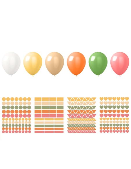 Lot de 6 Ballons Décoration de Pâques Personnalisable