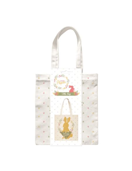 Sac à Oeufs de Pâques "Tote Bag"  Ma Petite Récolte - Dimensions : 41 x 22 cm
