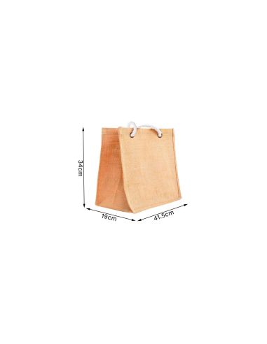 Sac d'Été en Toile de Jute avec Freedom en Sequin / Dimensions : 42 x 34 cm