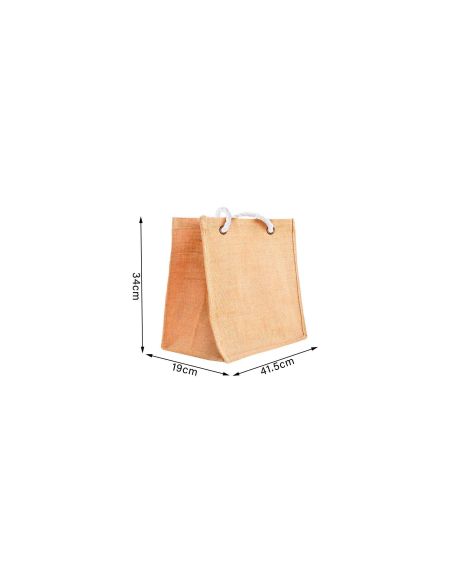 Sac d'Été en Toile de Jute avec Freedom en Sequin / Dimensions : 42 x 34 cm