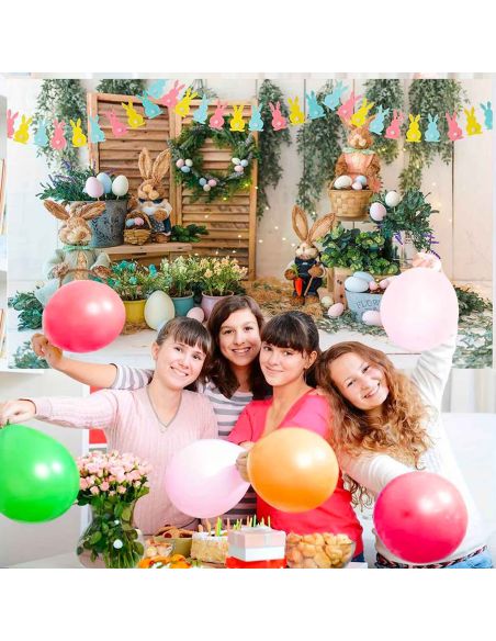 Lot de 6 Ballons Décoration de Pâques Personnalisable