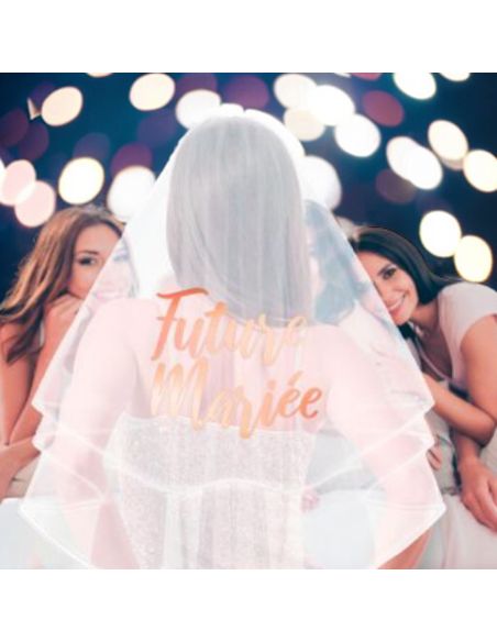 Voile pour "EVJF" Enterrement de Vie de Jeune Fille "Future Mariée" - Dimensions : 20 x 34 cm