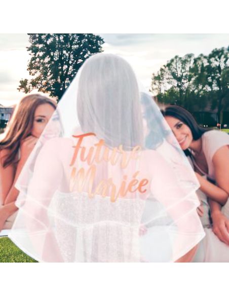 Voile pour "EVJF" Enterrement de Vie de Jeune Fille "Future Mariée" - Dimensions : 20 x 34 cm