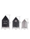 Lot De 3 Boîtes Gigognes Grises et Noires - Hauteur : 23 cm à 32 cm