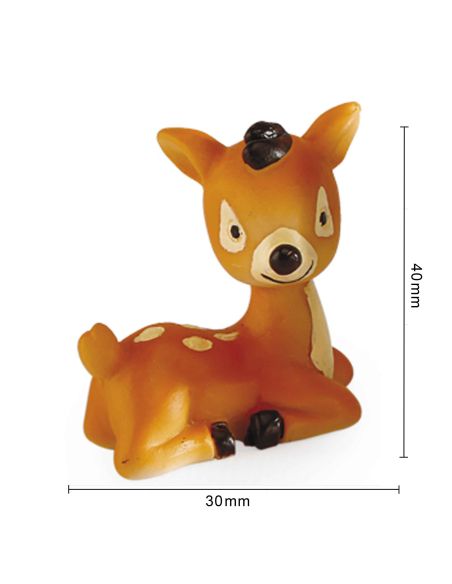 Lot de 3 Figurines Les Amis de la Forêt en Résine / Hauteur : 4 cm