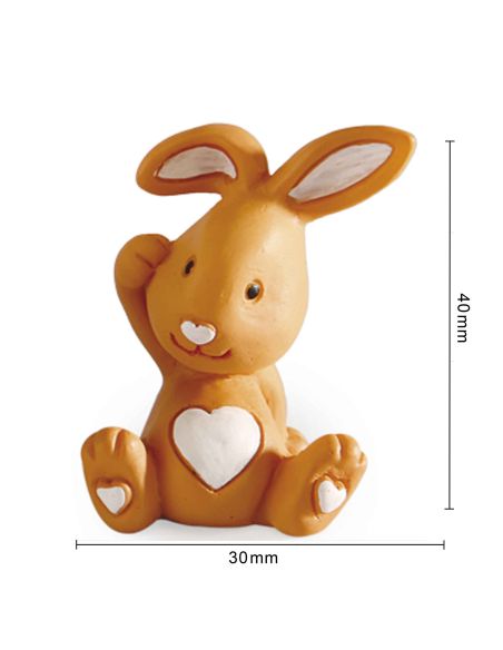 Lot de 3 Figurines Les Amis de la Forêt en Résine / Hauteur : 4 cm