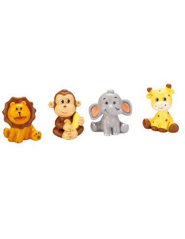 Lot de 4 Figurines Animaux d'Afrique en Résine - Hauteur : 4 cm