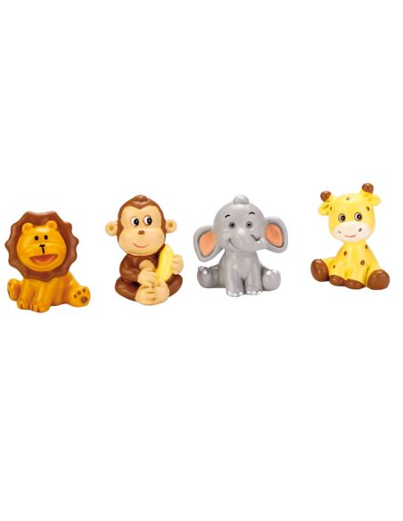 Lot de 4 Figurines Animaux d'Afrique en Résine - Hauteur : 4 cm
