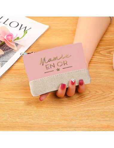 Porte Monnaie "Mamie En Or" - Dimensions : 12,5 x 8,5 cm