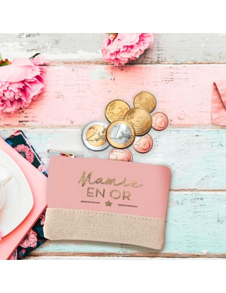 Porte Monnaie "Mamie En Or" - Dimensions : 12,5 x 8,5 cm