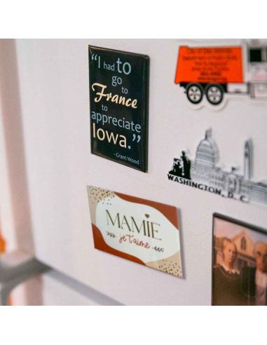 Magnet Motif "Mamie Je T'Aime" - Dimensions : 8 x 5,5 cm