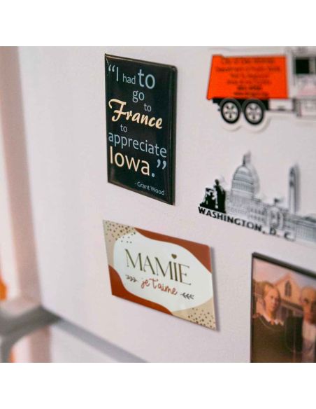 Magnet Motif "Mamie Je T'Aime" - Dimensions : 8 x 5,5 cm