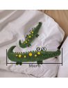 Coussin Peluche Crocodile / Dimensions : 55 x 18 x 10  cm