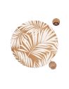 4 Sets De Table Ronds Feuilles en Toile de Jute - Diamètre 38 cm