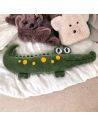 Coussin Peluche Crocodile / Dimensions : 55 x 18 x 10  cm