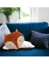 Coussin Peluche Renard - Dimensions : 38 x 34 x 15 cm