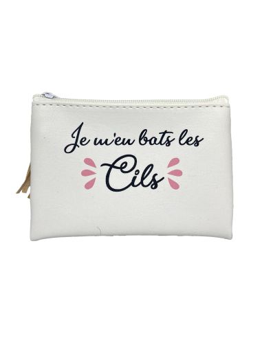 Porte Monnaie Cils avec Message - Dimensions : 12 x 0,5 x 9 cm