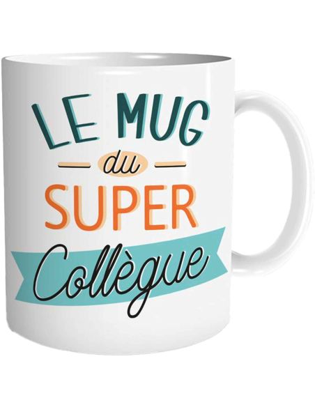 Mug "Le Mug du Super Collègue" - Dimensions : 11,5 x 8 x 9,7 cm