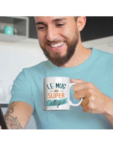 Mug "Le Mug du Super Collègue" - Dimensions : 11,5 x 8 x 9,7 cm