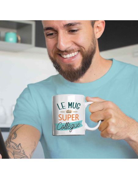 Mug "Le Mug du Super Collègue" - Dimensions : 11,5 x 8 x 9,7 cm