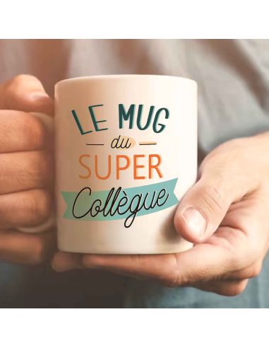 Mug "Le Mug du Super Collègue" - Dimensions : 11,5 x 8 x 9,7 cm
