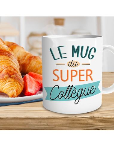 Mug "Le Mug du Super Collègue" - Dimensions : 11,5 x 8 x 9,7 cm