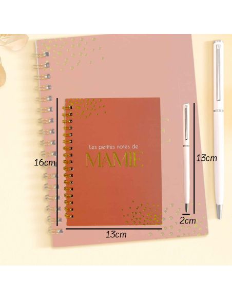 Coffret Carnet de Notes et Stylo à Bille " Les Petites Notes de Mamie"