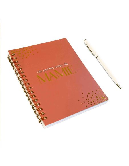 Coffret Carnet de Notes et Stylo à Bille " Les Petites Notes de Mamie"