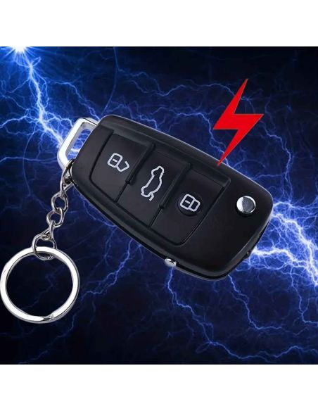 Farce et attrapes - Porte Clé de Voiture Choc Electrique et Lampe