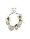 Couronne de Fleurs Blanches Artificielles Pour Mariages