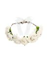Couronne de Fleurs Blanches Artificielles Pour Mariages