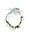 Couronne de Fleurs Blanches Artificielles Pour Mariages