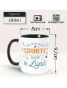 Mug "La vie est courte sauf le lundi" - Dimensions : 11,5 x 8 x 9,7 cm