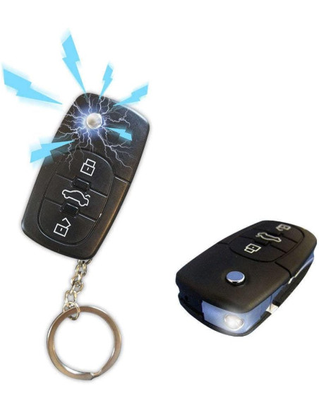 Farce et attrapes - Porte Clé de Voiture Choc Electrique et Lampe