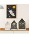 Lot De 3 Boîtes Gigognes Grises et Noires - Hauteur : 23 cm à 32 cm